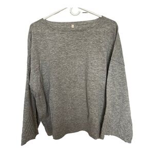 Yargici Knitwear‎ Women's Sweater Boxy Wool Blend 3/4 Bell Sleeve Pullover S